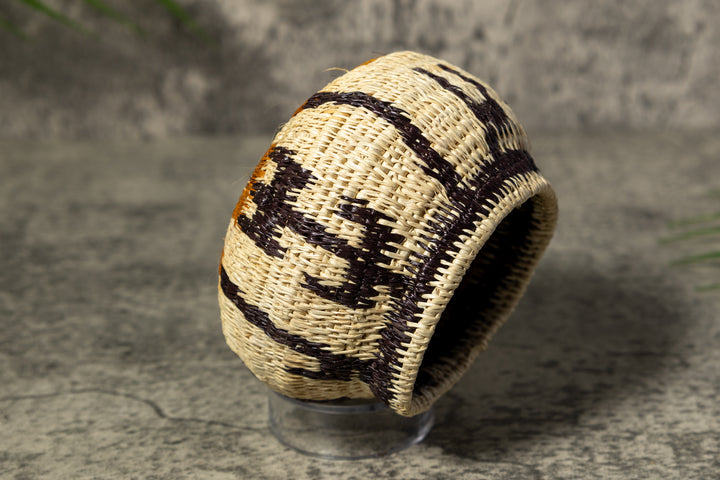 Black Gold and White Rainforest Vintage Basket