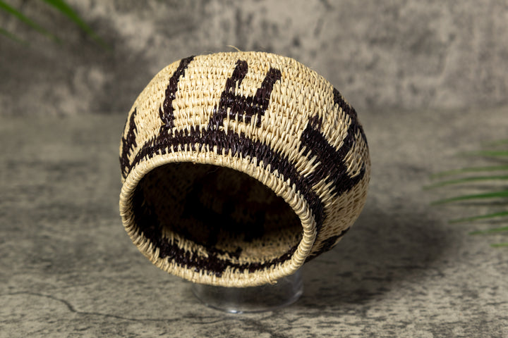 Black Gold and White Rainforest Vintage Basket