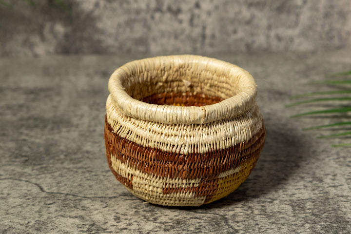 Brown and Gold Rainforest Vintage Basket