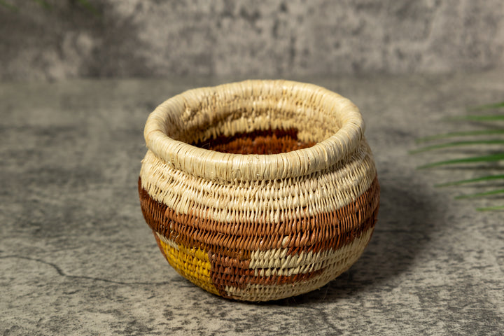 Brown and Gold Rainforest Vintage Basket