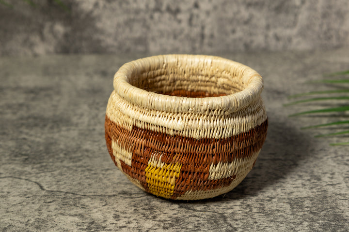 Brown and Gold Rainforest Vintage Basket