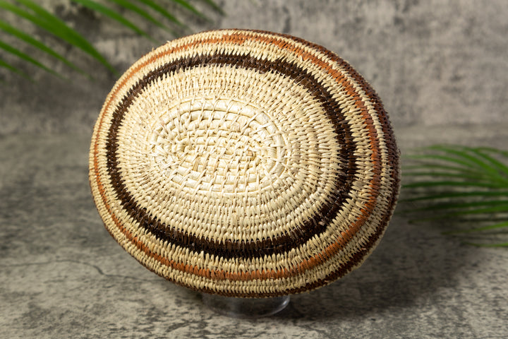 Brown Strip Rainforest Vintage Basket