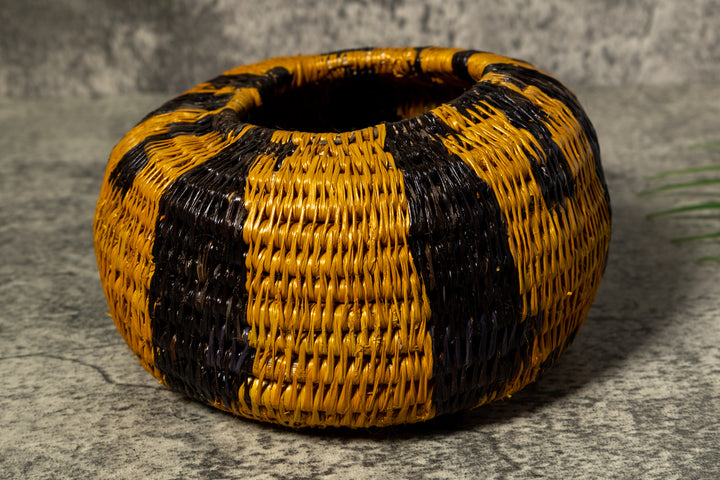 Gold and Black Rainforest Vintage Basket