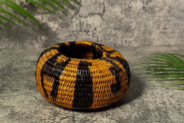 Gold and Black Rainforest Vintage Basket