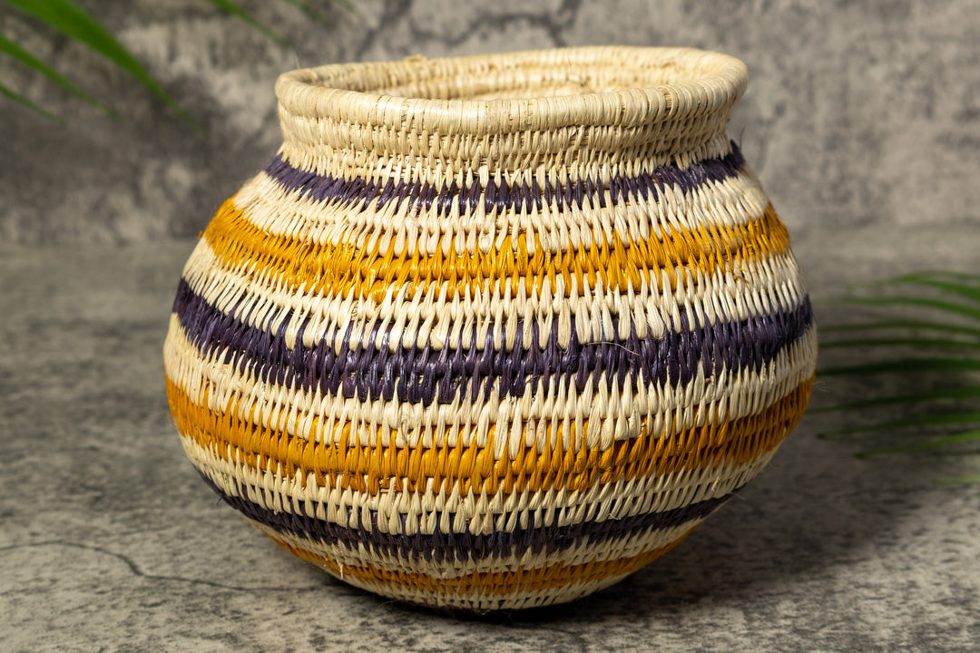 Gold and Black Rainforest Vintage Basket