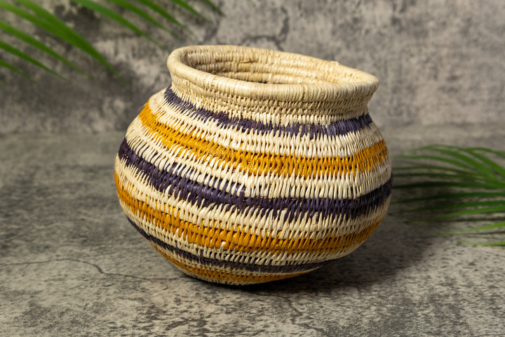 Gold and Black Rainforest Vintage Basket