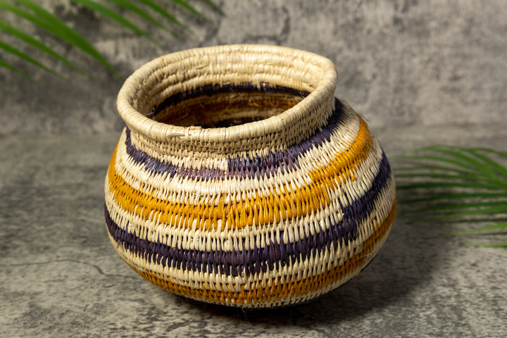 Gold and Black Rainforest Vintage Basket
