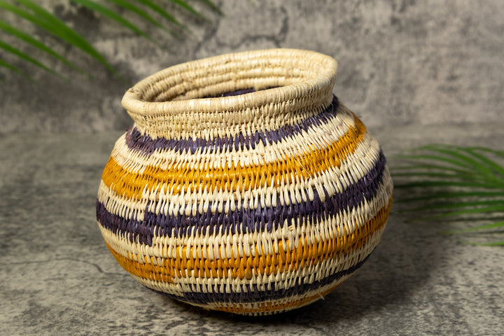 Gold and Black Rainforest Vintage Basket
