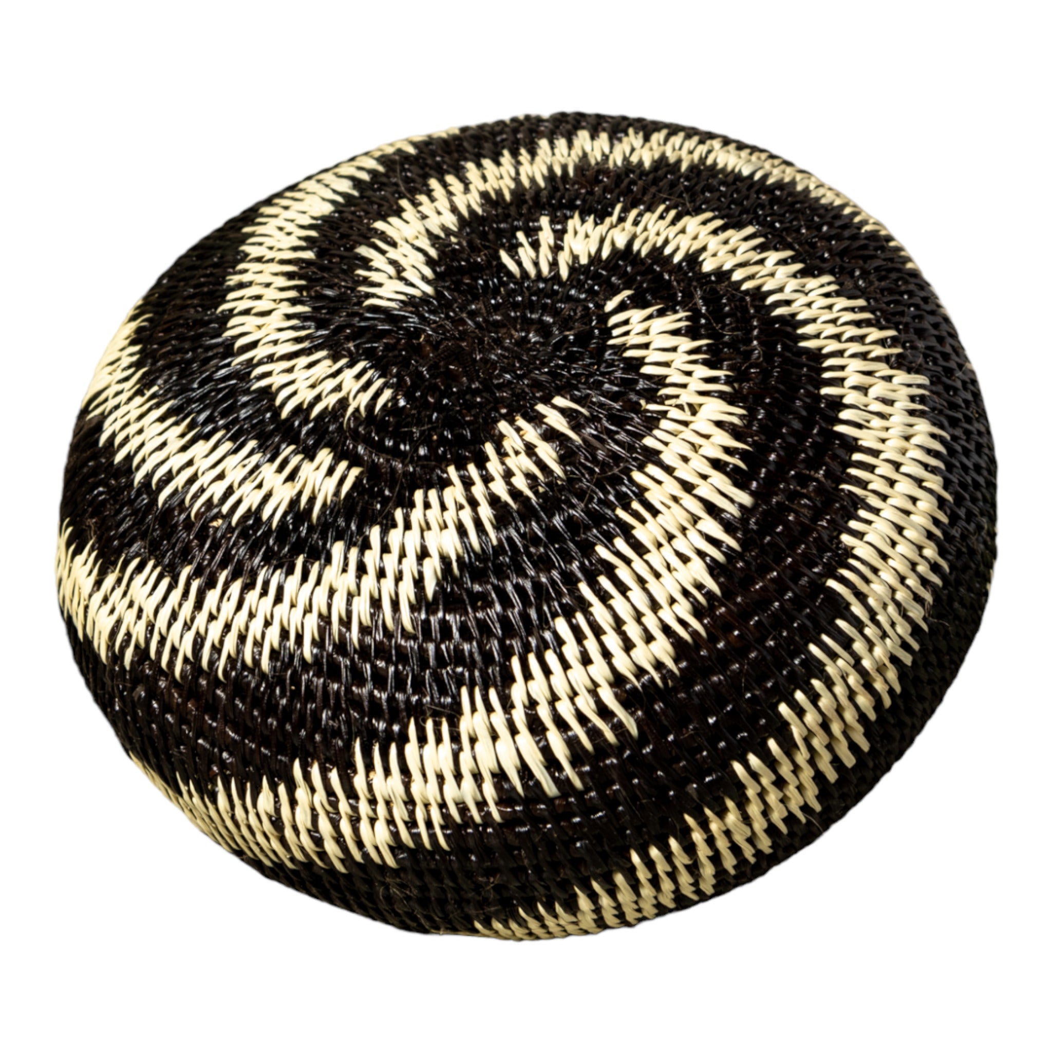 Night Swirl Woven Basket With Top