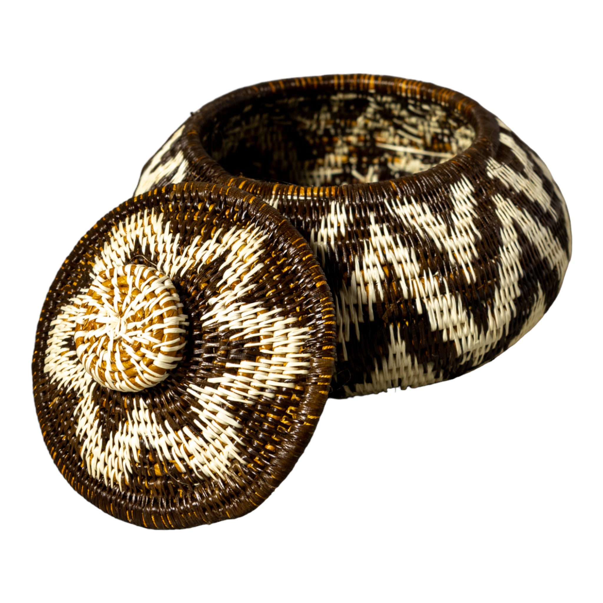 ZigZag Tropical Knot Basket With Top