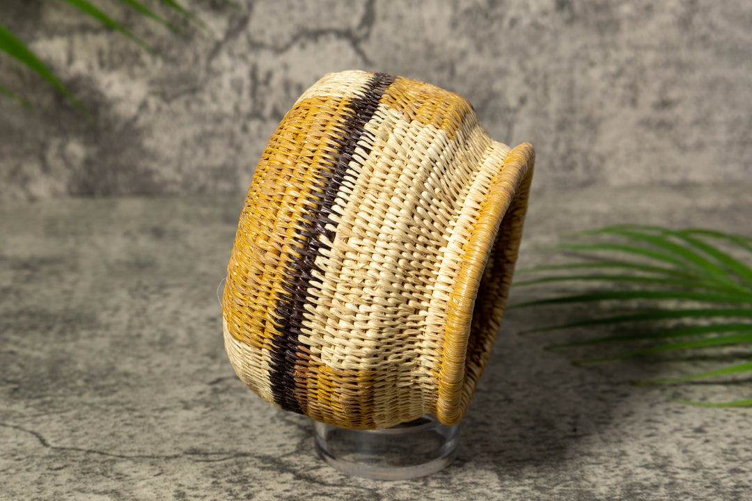 Brown Gold And Black Rainforest Vintage Basket