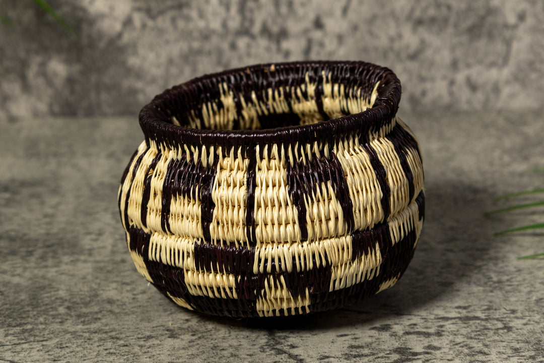 Black and White Rainforest Vintage Basket