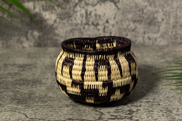 Black and White Rainforest Vintage Basket