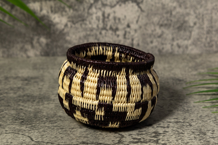 Black and White Rainforest Vintage Basket