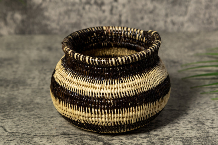 Black and White Rainforest Vintage Basket