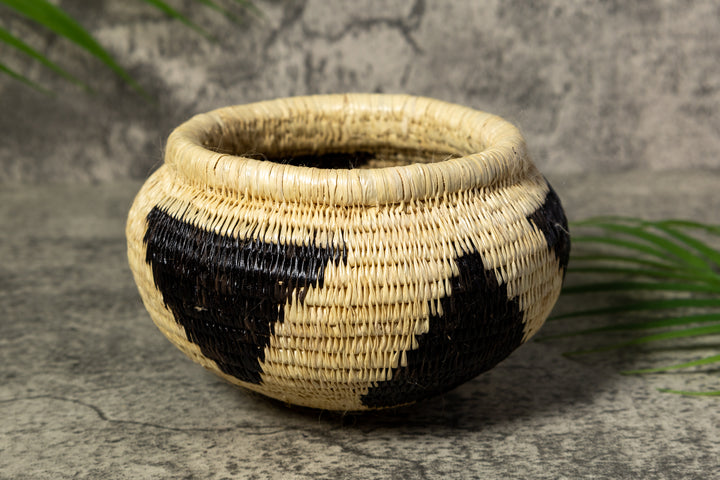 Classic Black and White Rainforest Vintage Basket