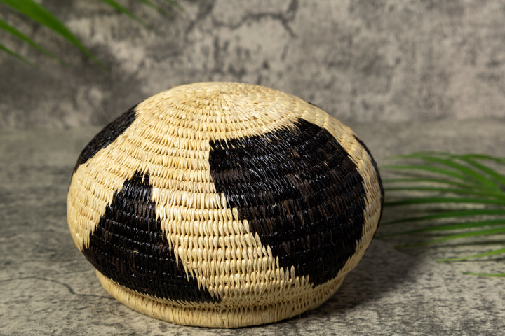 Classic Black and White Rainforest Vintage Basket