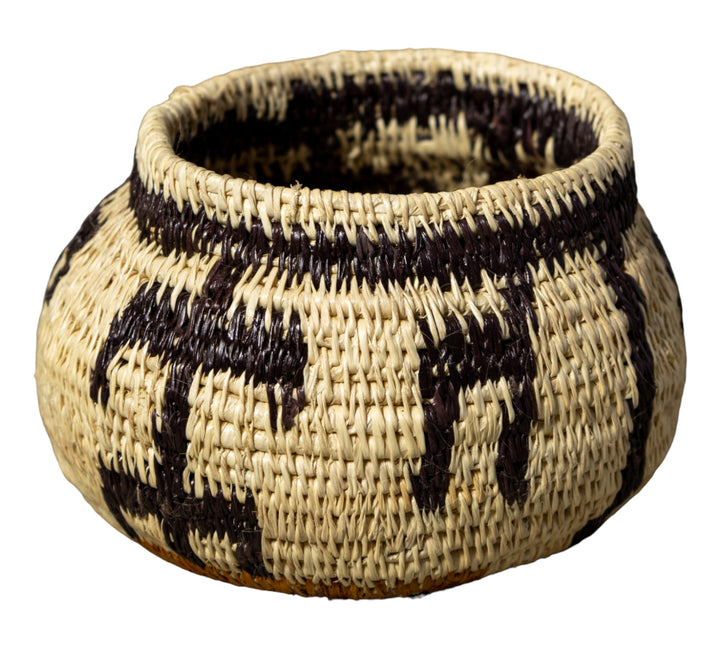 Black Gold and White Rainforest Vintage Basket