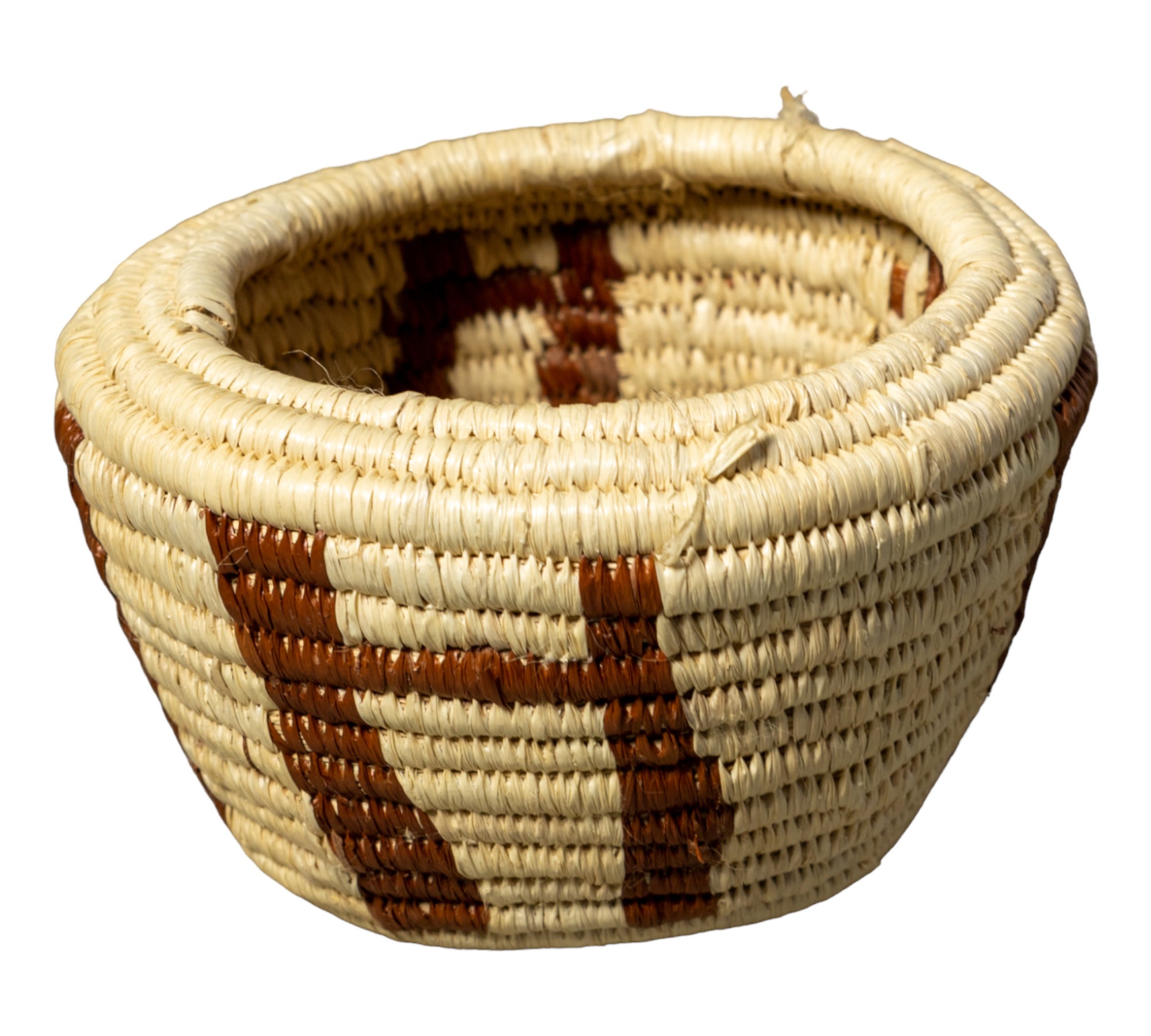 Brown and White Rainforest Vintage Basket