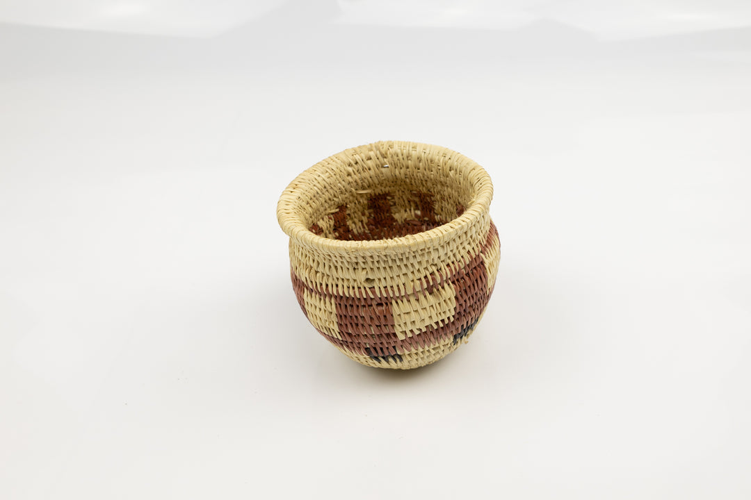 Vintage Woven Panama Basket