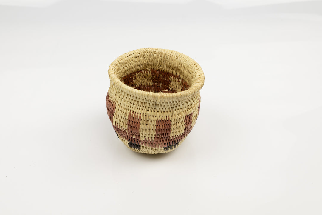 Vintage Woven Panama Basket