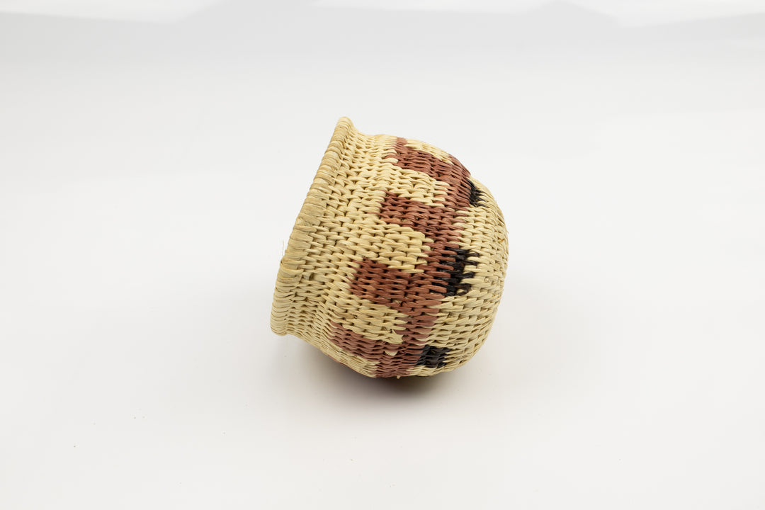 Vintage Woven Panama Basket