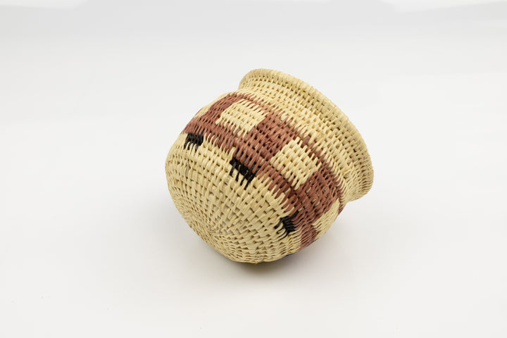 Vintage Woven Panama Basket