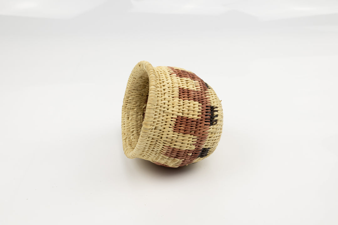 Vintage Woven Panama Basket