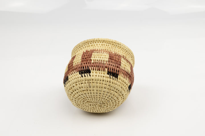 Vintage Woven Panama Basket