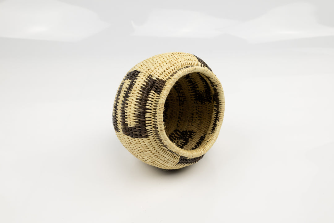 Vintage Woven Panama Basket