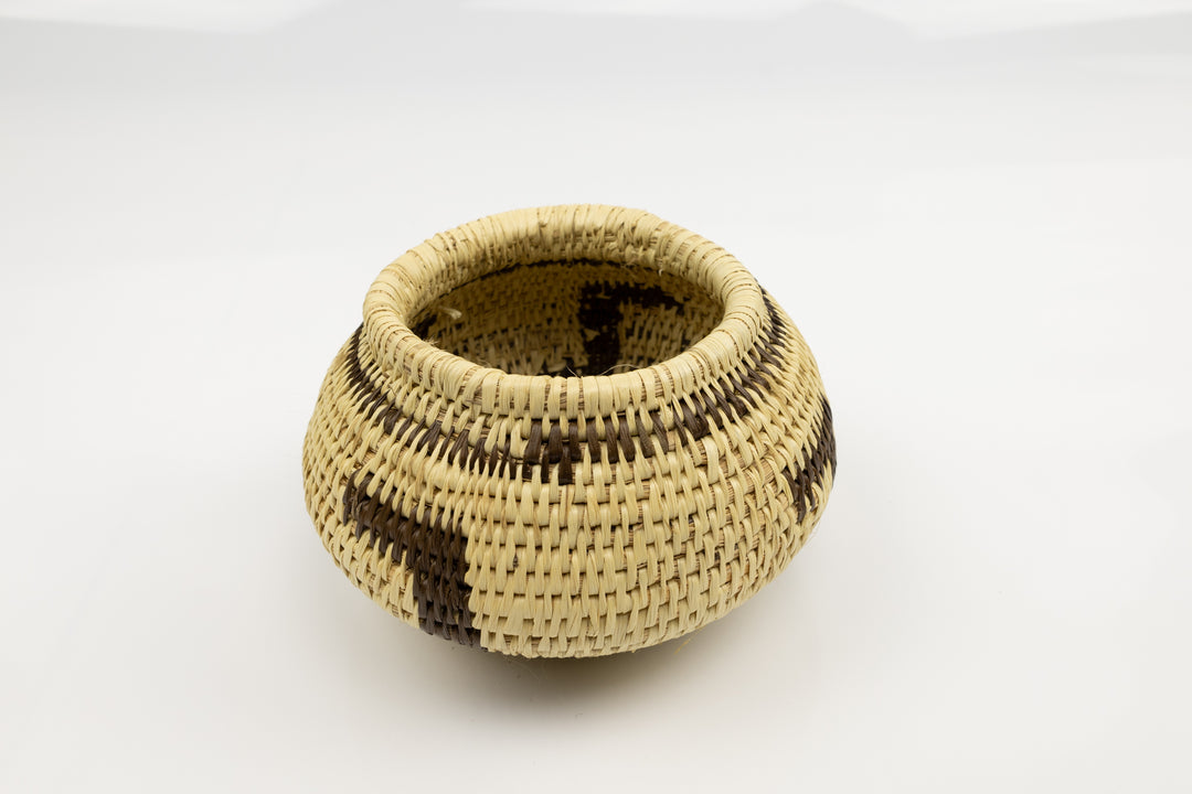 Vintage Woven Panama Basket
