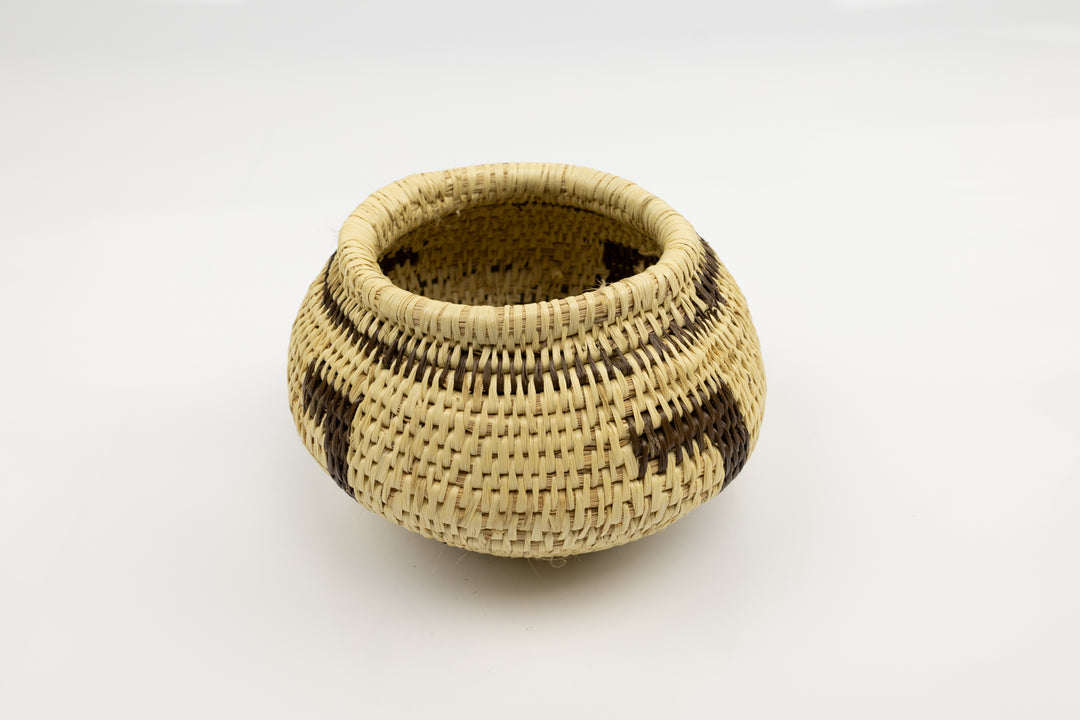 Vintage Woven Panama Basket