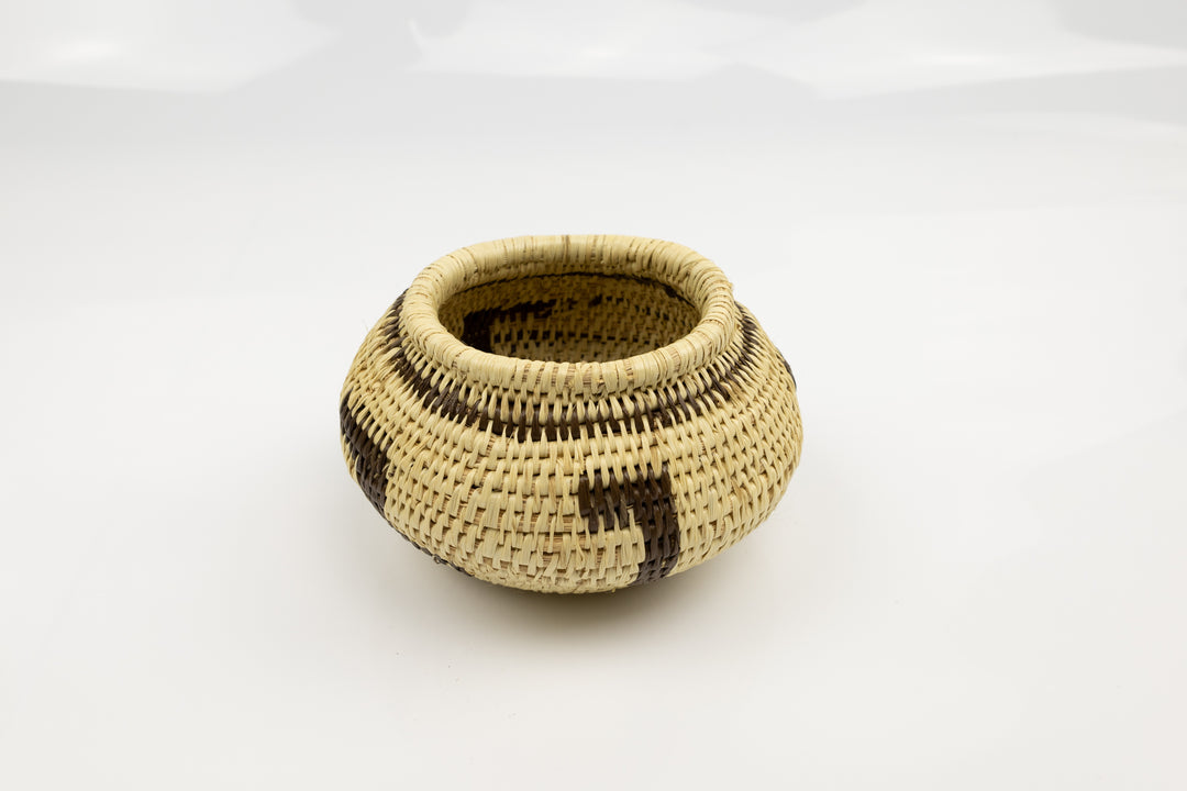 Vintage Woven Panama Basket