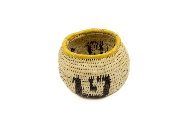Vintage Woven Panama Basket