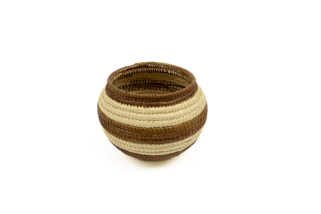 Vintage Woven Panama Basket