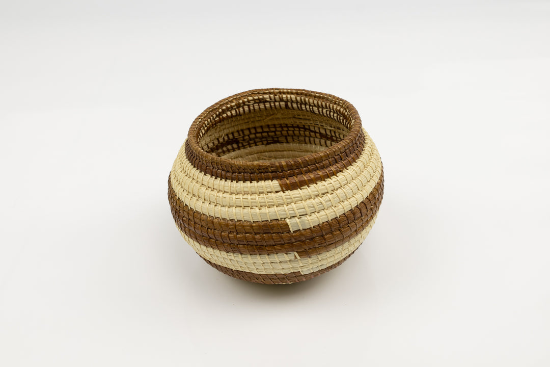 Vintage Woven Panama Basket