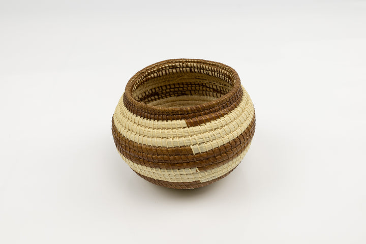 Vintage Woven Panama Basket