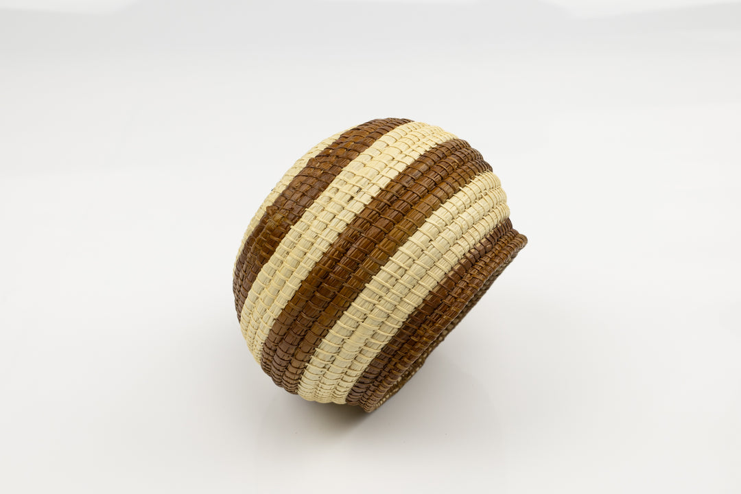 Vintage Woven Panama Basket