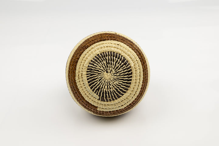 Vintage Woven Panama Basket