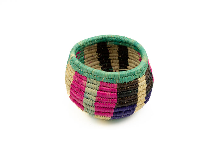 Vintage Woven Panama Basket