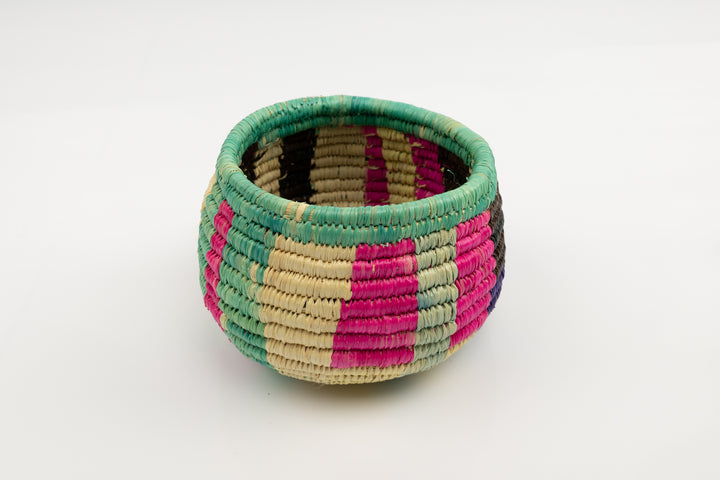 Vintage Woven Panama Basket