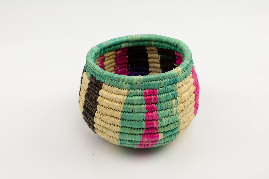 Vintage Woven Panama Basket