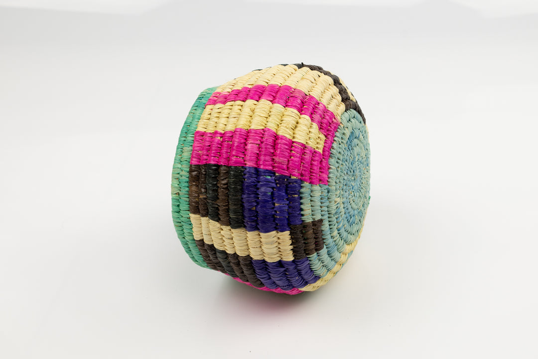 Vintage Woven Panama Basket