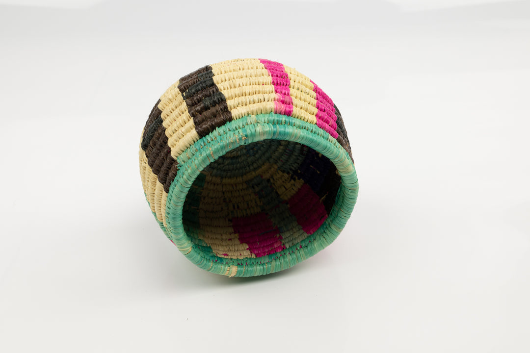Vintage Woven Panama Basket