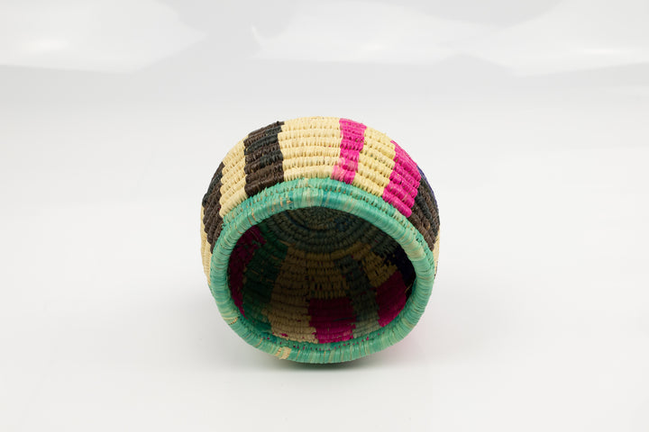 Vintage Woven Panama Basket
