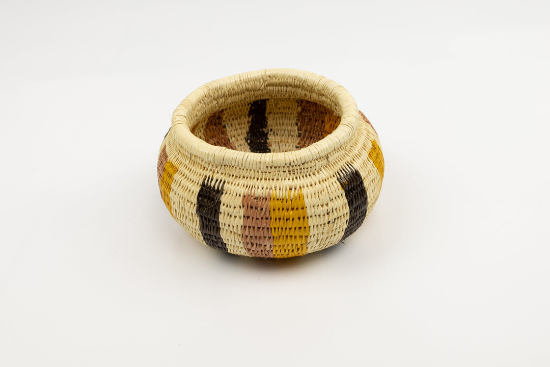 Vintage Woven Panama Basket