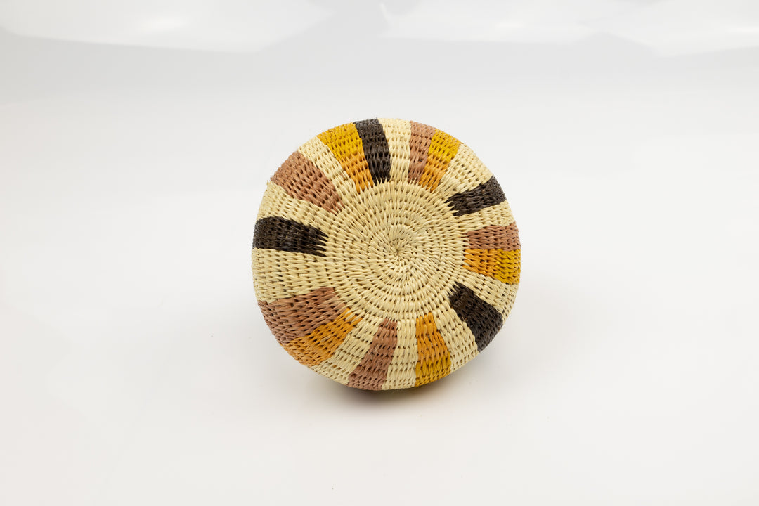 Vintage Woven Panama Basket