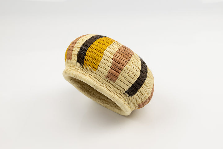 Vintage Woven Panama Basket