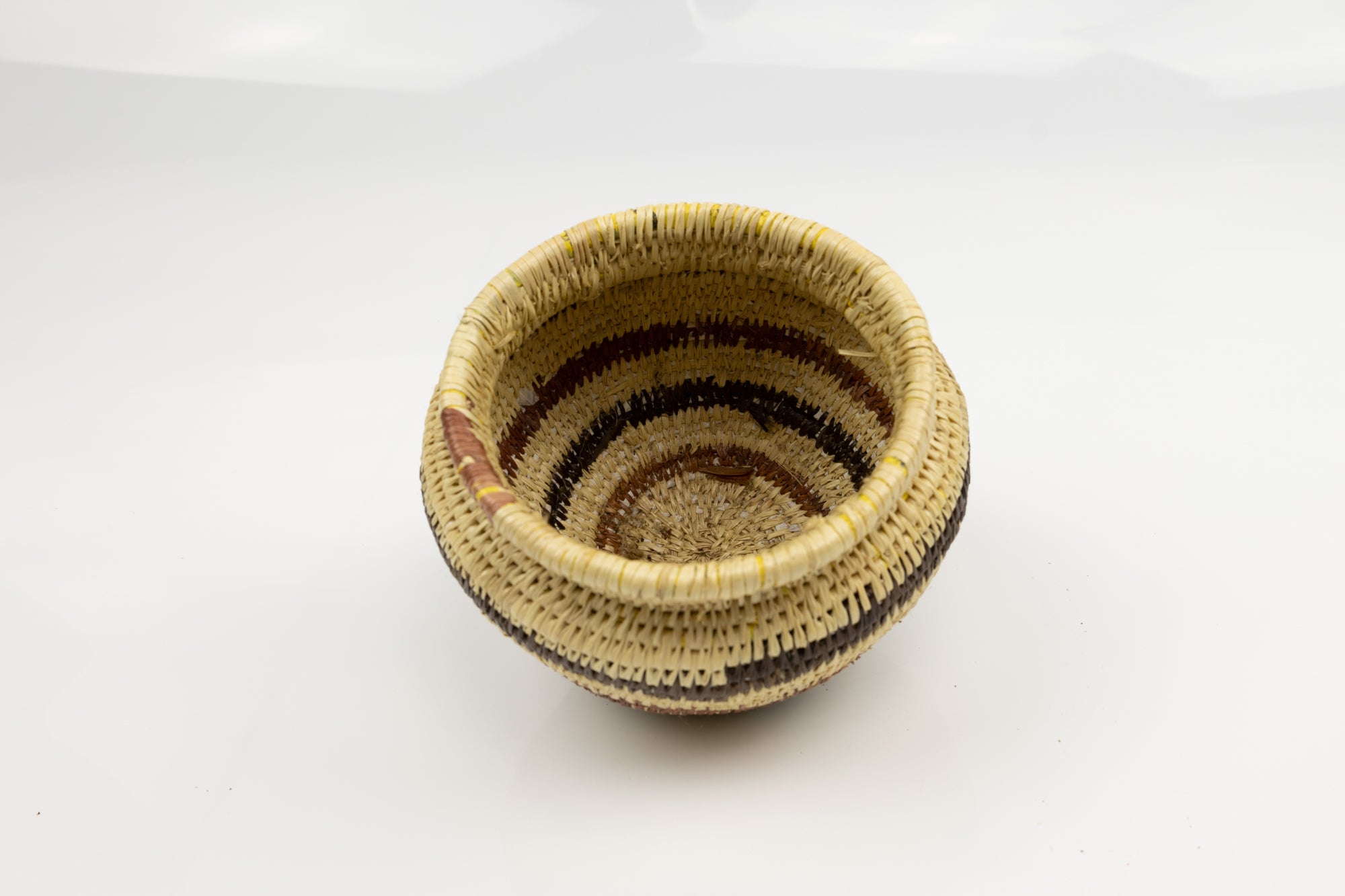 Vintage Woven Panama Basket