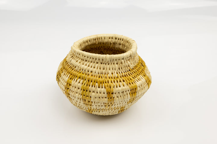 Vintage Woven Panama Basket